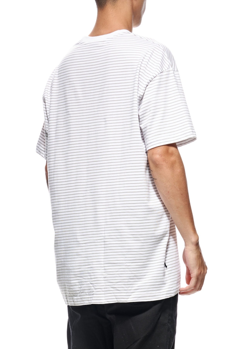 Brown Men's Stussy Emerald Stripe SS T Shirts | CA0000165