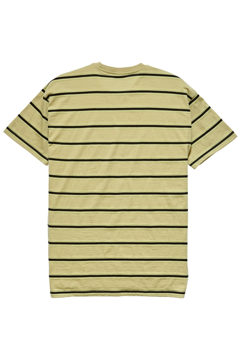 Brown Men's Stussy Glow Stripe SS T Shirts | CA0000172