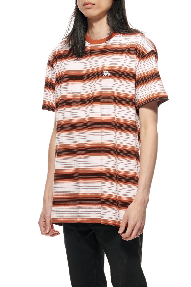 Brown Men's Stussy Gradient Graffiti YD SS T Shirts | CA0000173