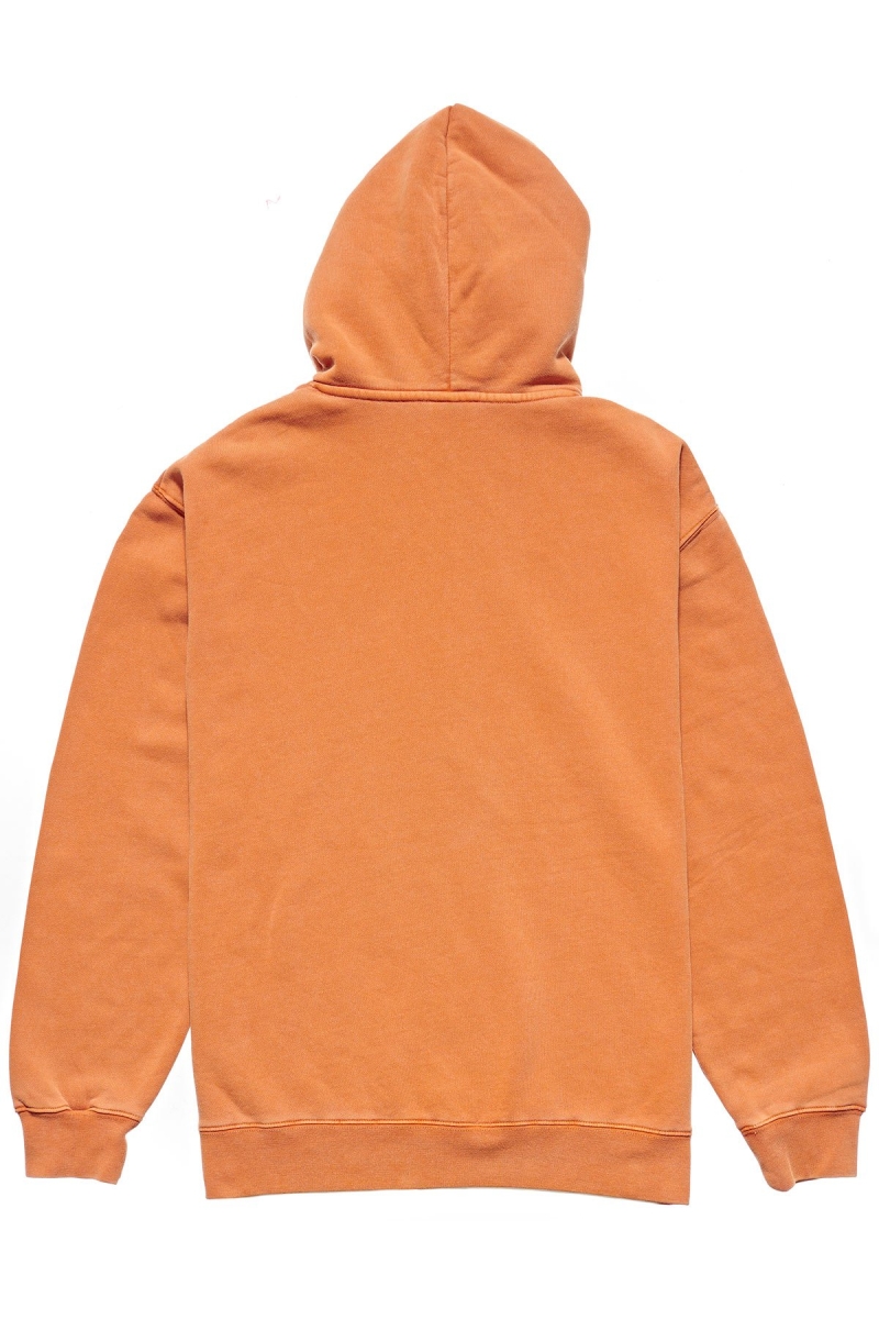 Brown Men's Stussy Italic Pigment Hoodies | CA0000048