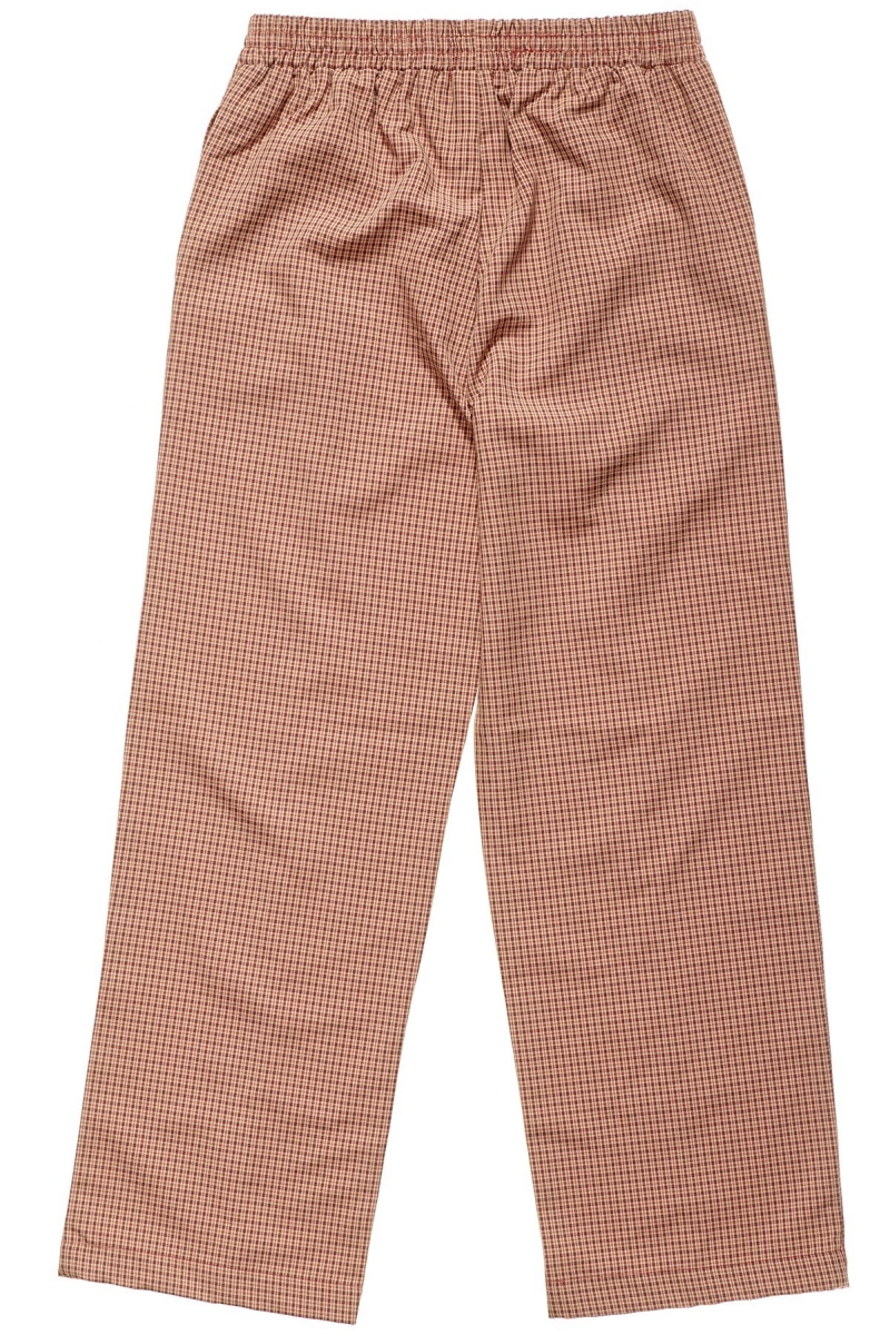 Brown Women's Stussy Airlie Check Track Pants | CA0000970