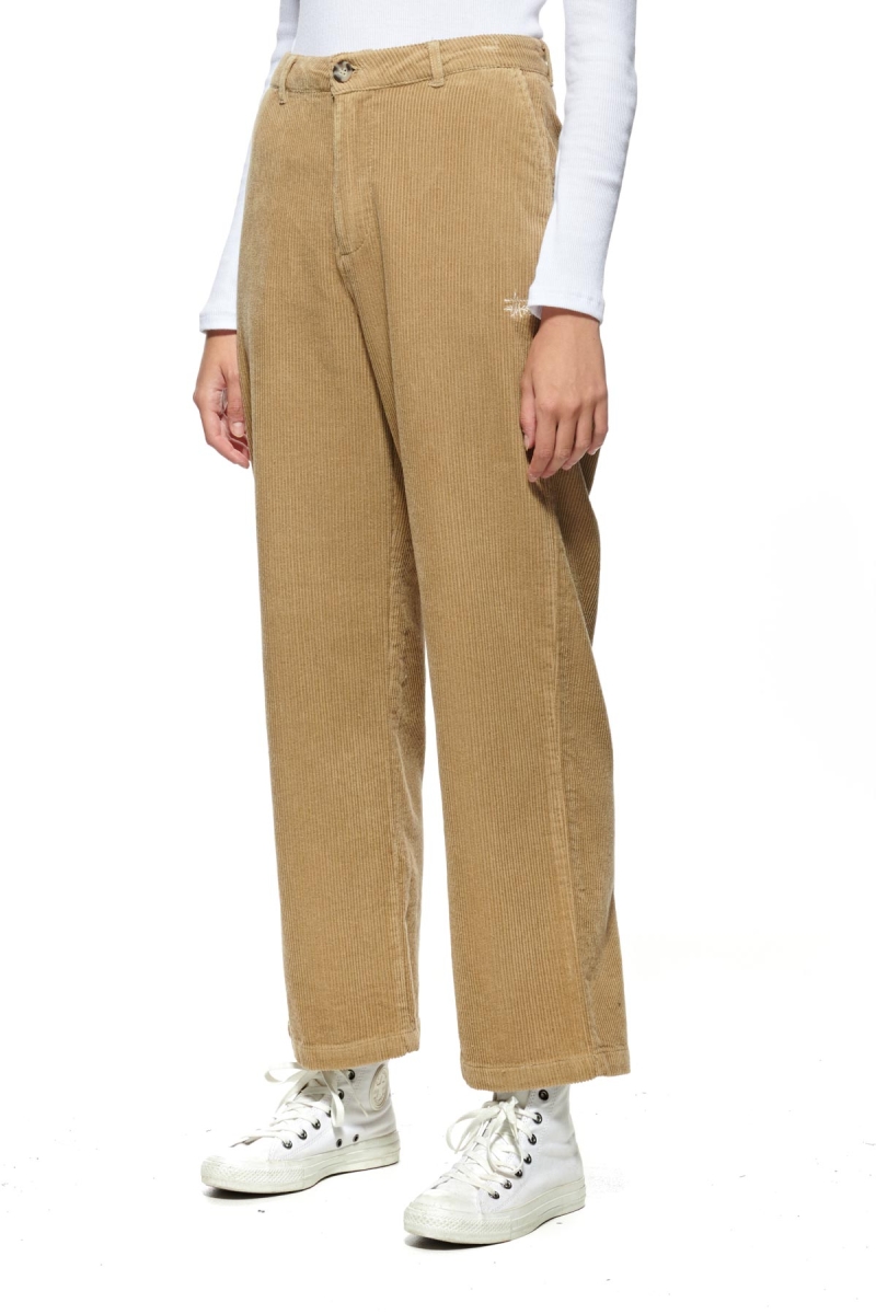 Brown Women's Stussy Claudette Cord Pants | CA0000554