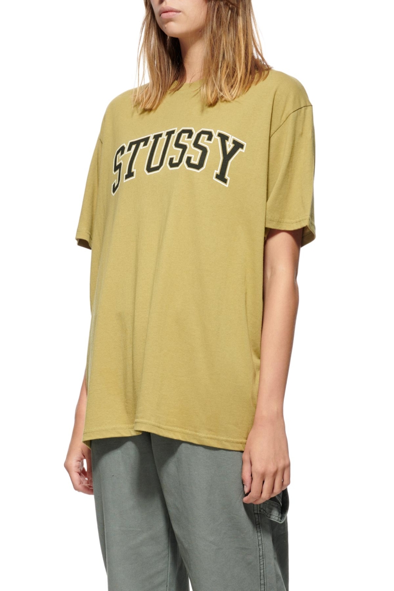 Brown Women's Stussy Collegiate BF T Shirts | CA0000133