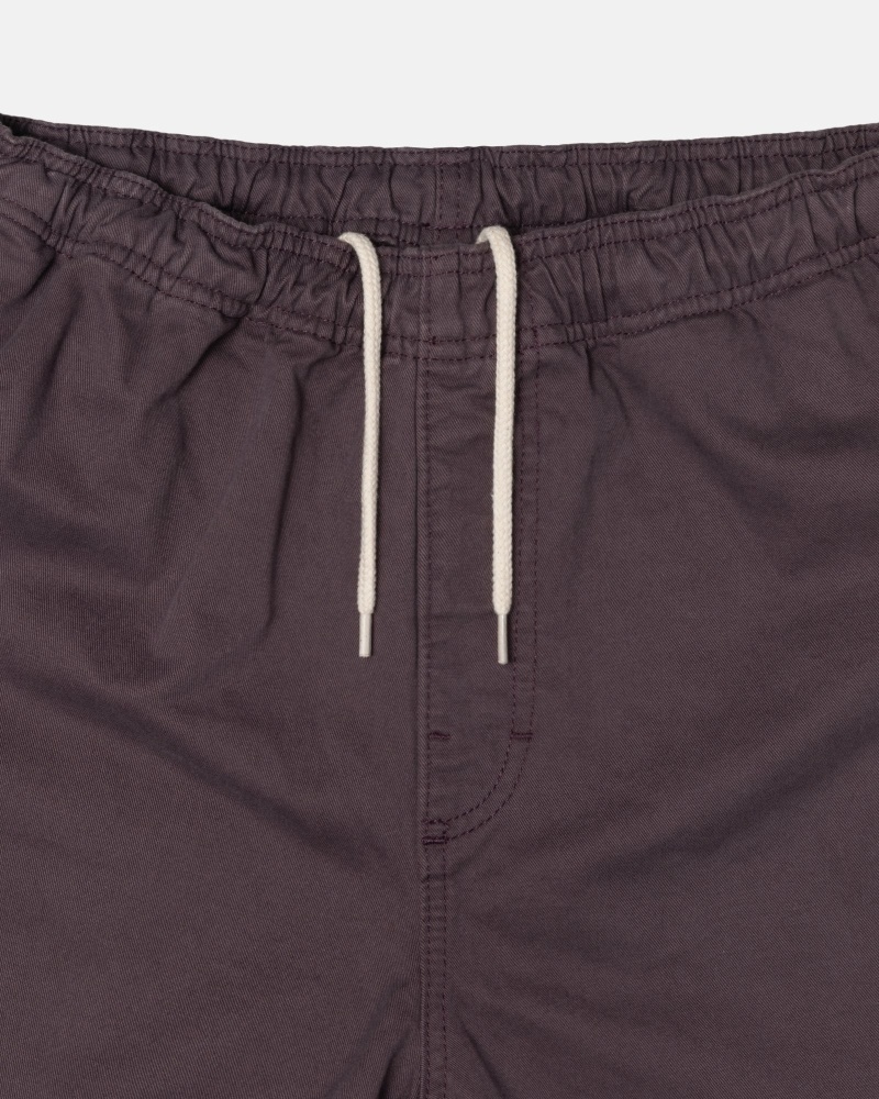 Burgundy Men's Stussy Brushed Beach Pants | CA0000543