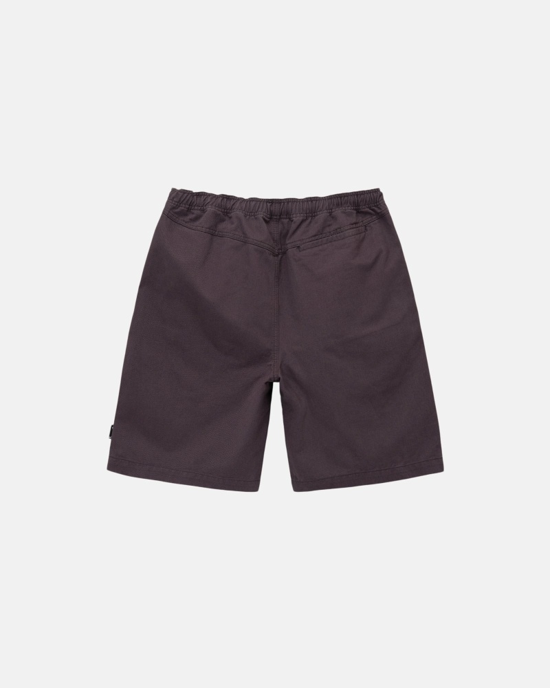 Burgundy Men's Stussy Brushed Shorts | CA0000637