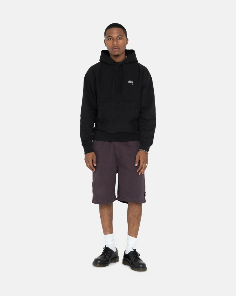 Burgundy Men's Stussy Brushed Shorts | CA0000637