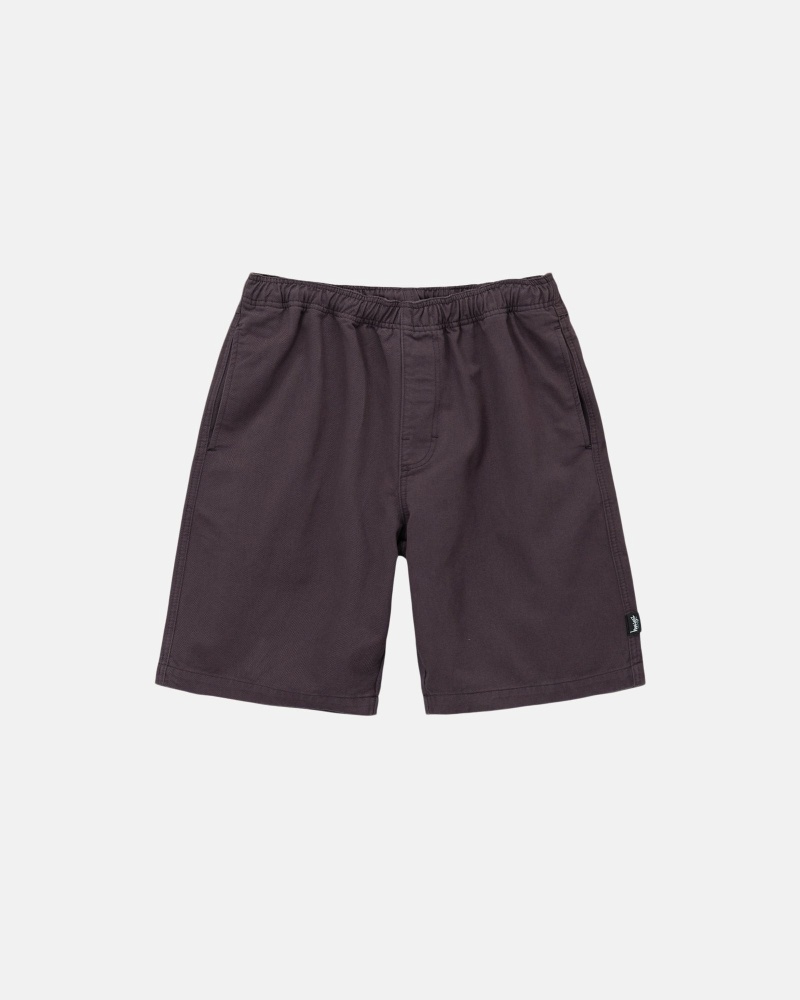 Burgundy Men\'s Stussy Brushed Shorts | CA0000637