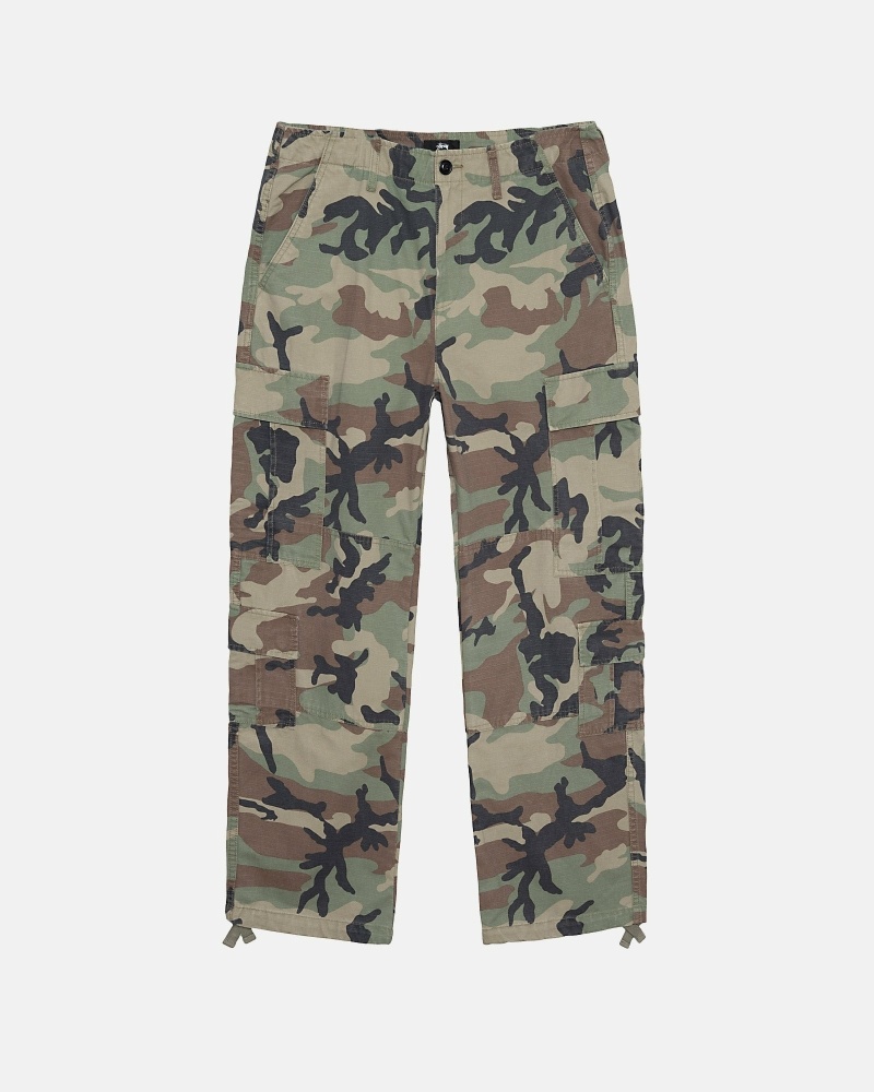 Camo Men\'s Stussy Ripstop Surplus Cargo Pants | CA0000589