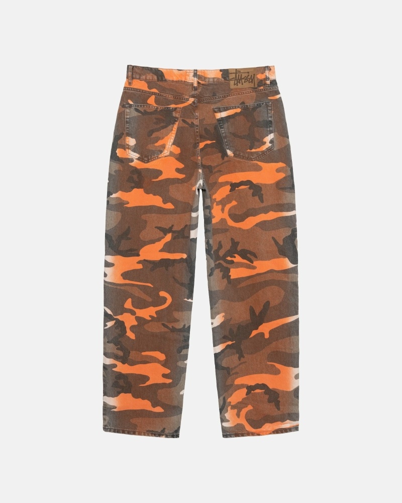 Camo Men's Stussy Spray Dye Big O Jeans | CA0000525