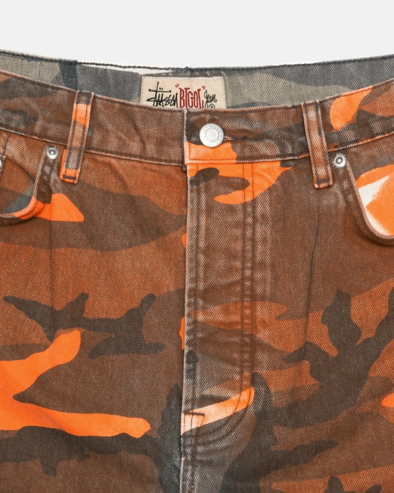 Camo Men's Stussy Spray Dye Big O Jeans | CA0000525