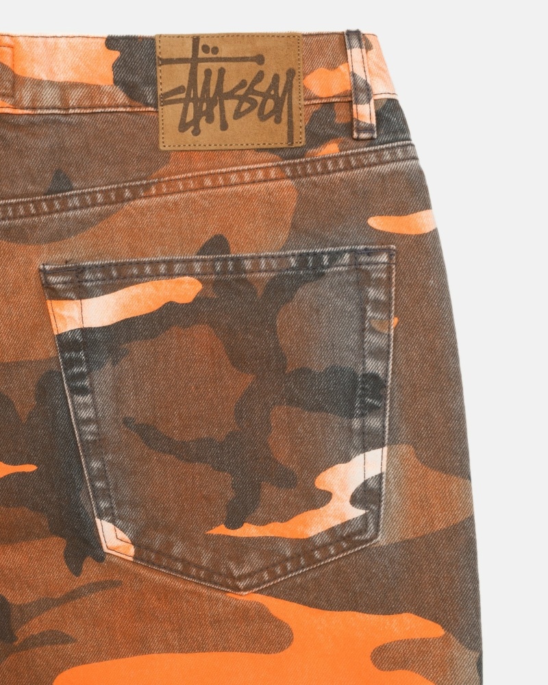 Camo Men's Stussy Spray Dye Big O Jeans | CA0000525