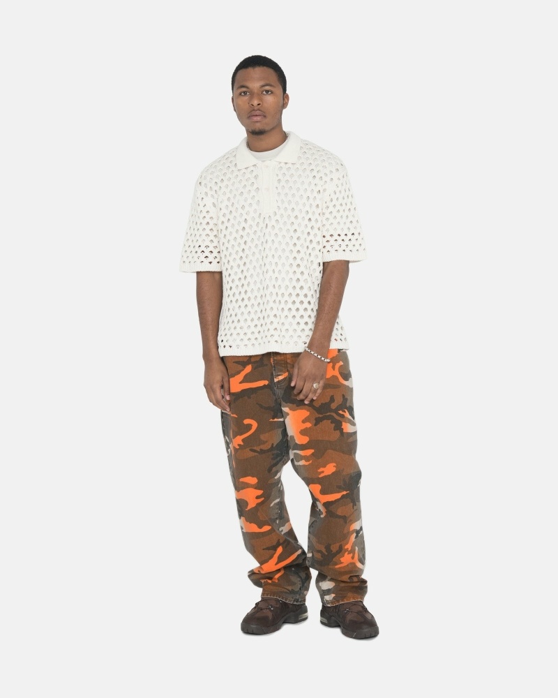 Camo Men's Stussy Spray Dye Big O Jeans | CA0000525