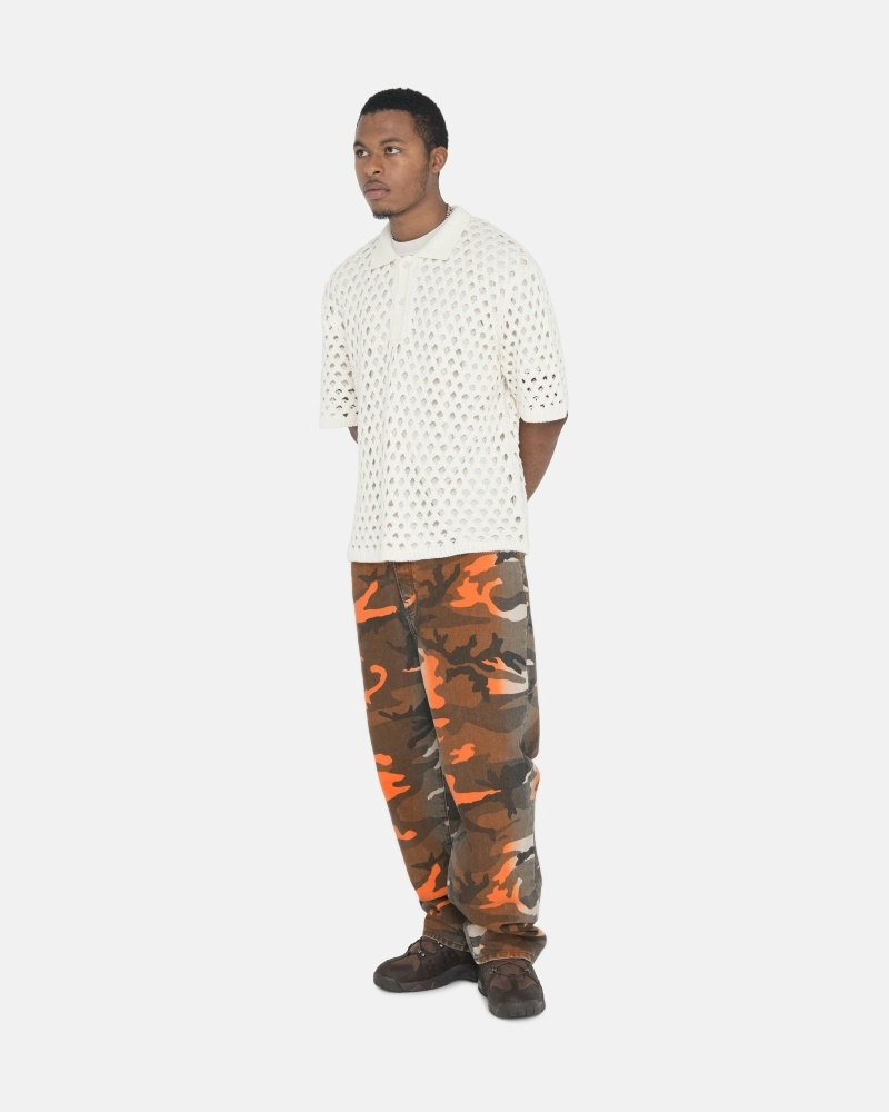 Camo Men's Stussy Spray Dye Big O Jeans | CA0000525