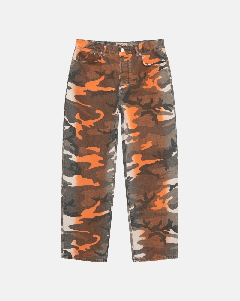 Camo Men\'s Stussy Spray Dye Big O Jeans | CA0000525