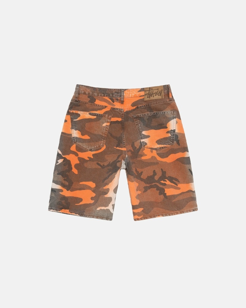 Camo Men's Stussy Spray Dye Big O Shorts Shorts | CA0000681