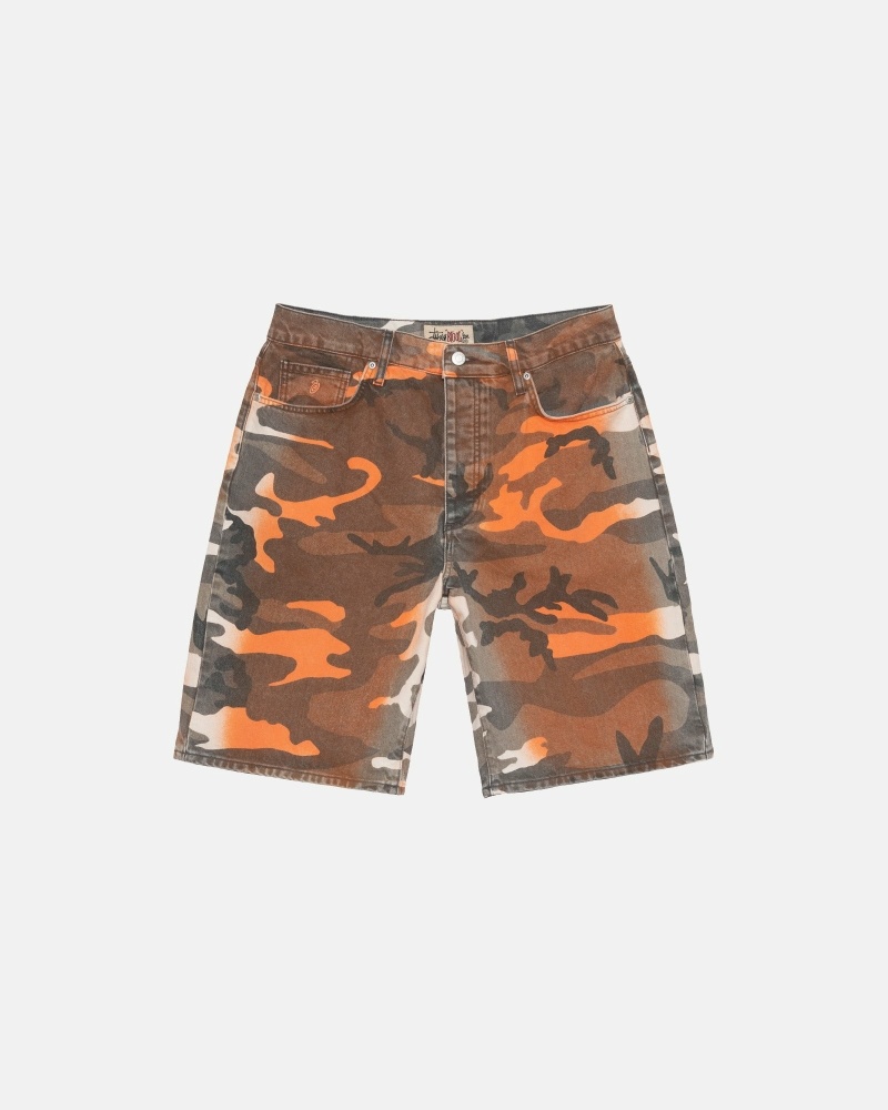 Camo Men\'s Stussy Spray Dye Big O Shorts Shorts | CA0000681