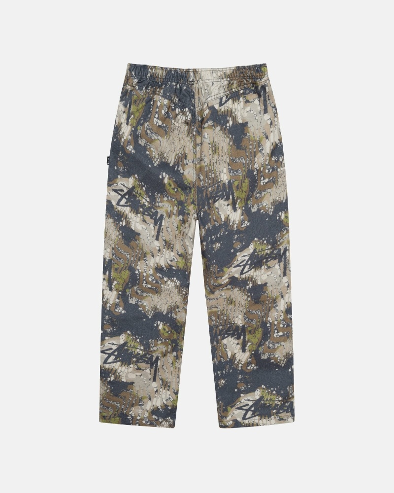 Camo Men's Stussy Veil Camo Beach Pants | CA0000602