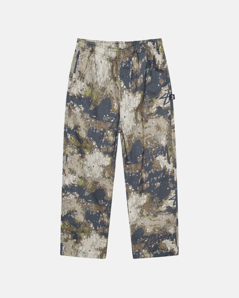 Camo Men\'s Stussy Veil Camo Beach Pants | CA0000602