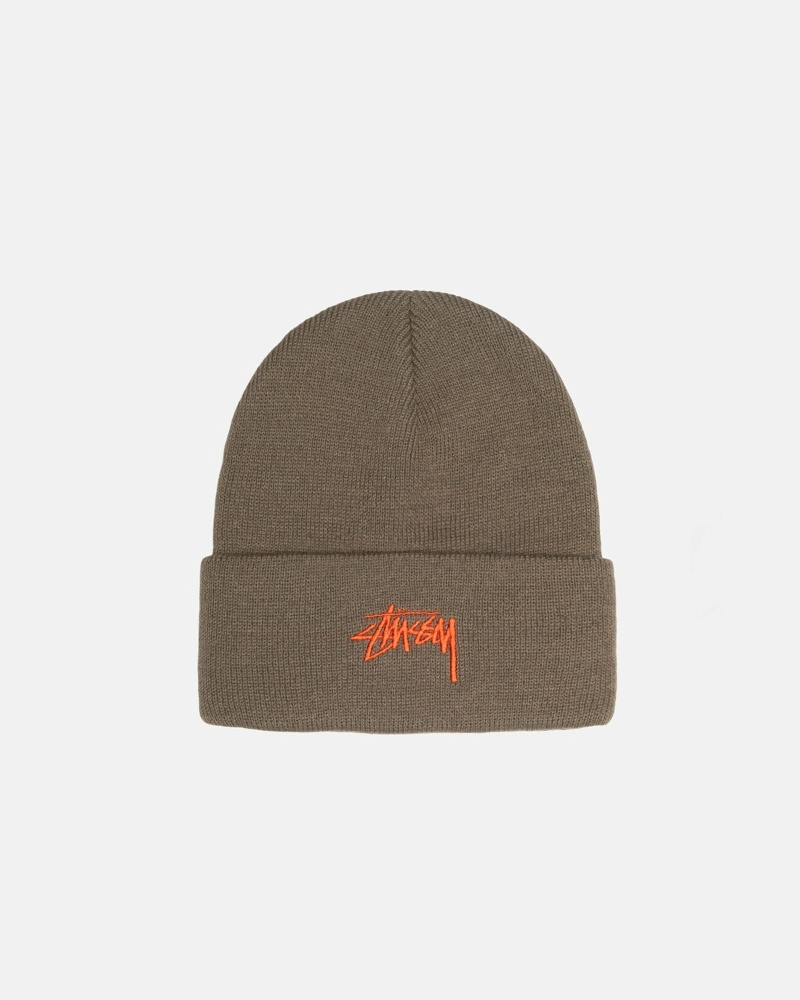 Chocolate Men\'s Stussy Stock Cuff Beanie | CA0000488