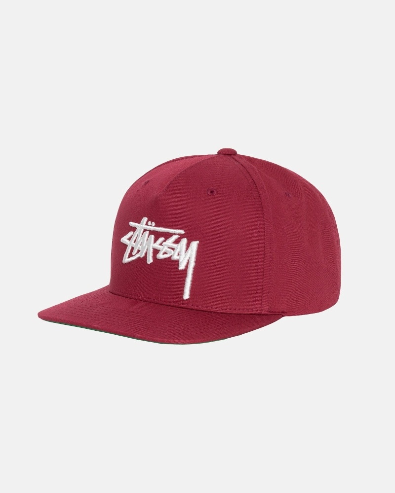 Claret Men's Stussy Big Stock Point Crown Caps | CA0000413