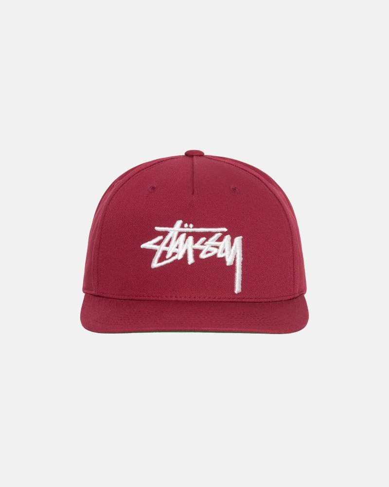 Claret Men\'s Stussy Big Stock Point Crown Caps | CA0000413