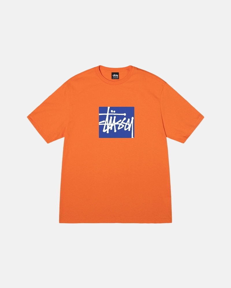 Coral Men\'s Stussy Stock Box T Shirts | CA0000273