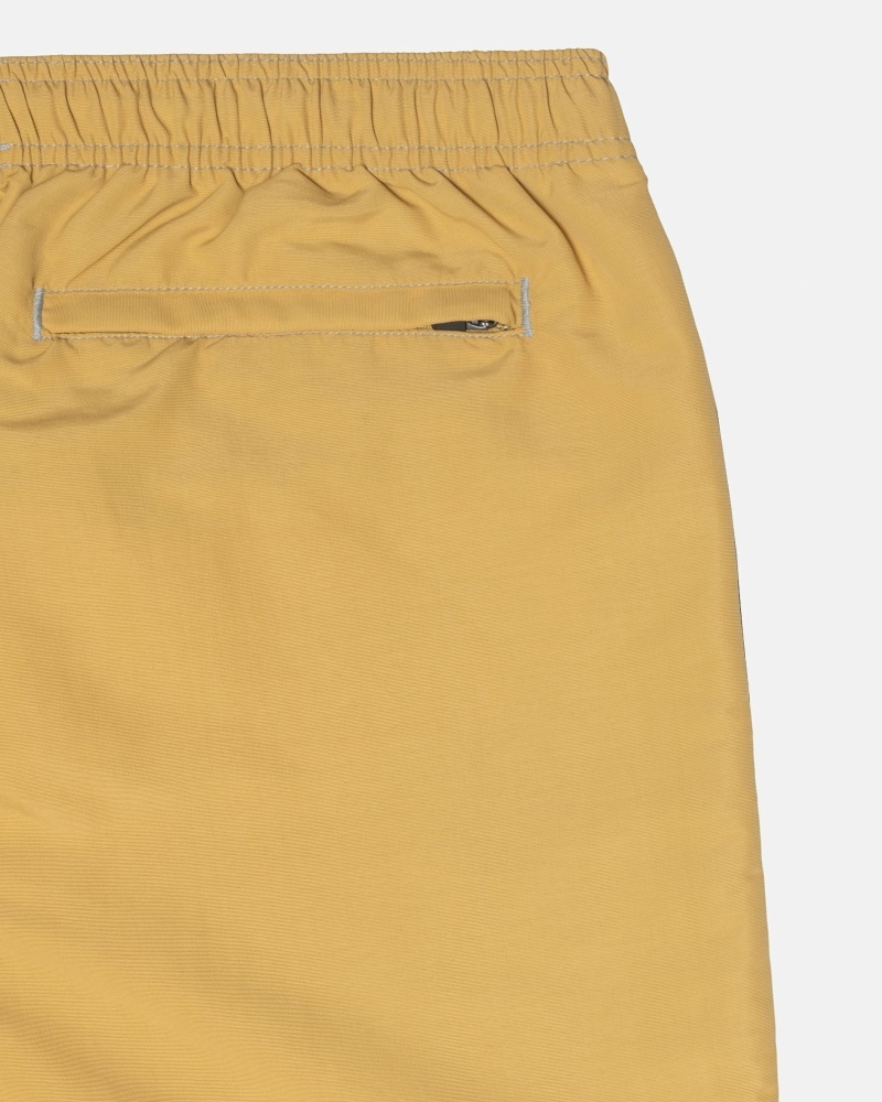 Dark Yellow Men's Stussy Surfman Patch Shorts | CA0000705