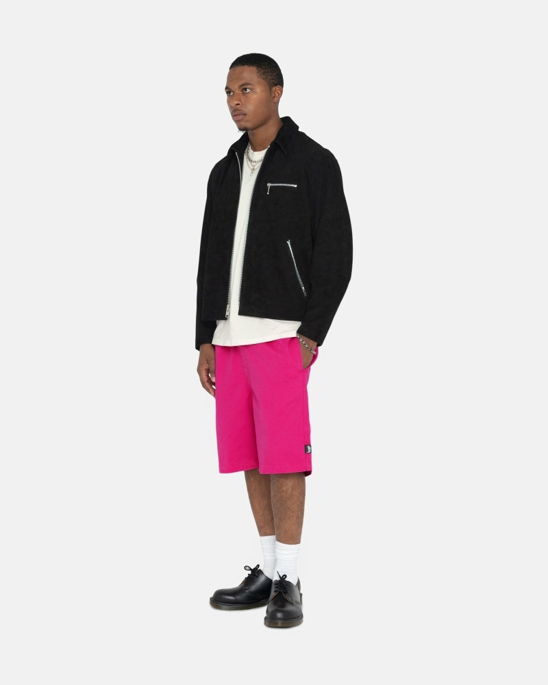 Fuchsia Men's Stussy Brushed Shorts | CA0000633