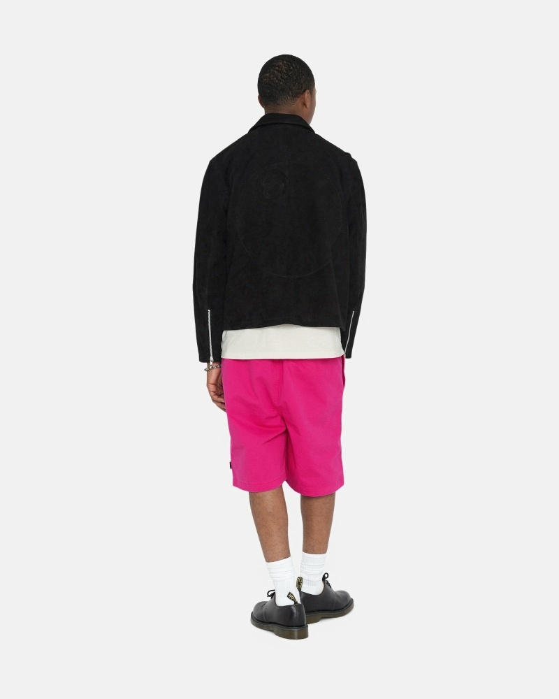 Fuchsia Men's Stussy Brushed Shorts | CA0000633