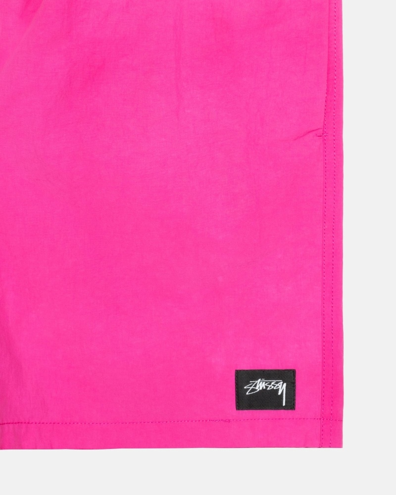 Fuchsia Men's Stussy Wave Dye Nylon Short Shorts | CA0000712