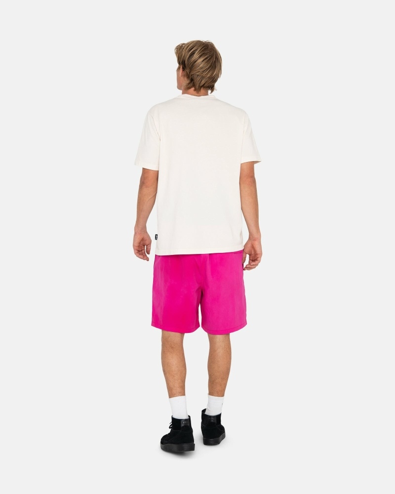 Fuchsia Men's Stussy Wave Dye Nylon Short Shorts | CA0000712