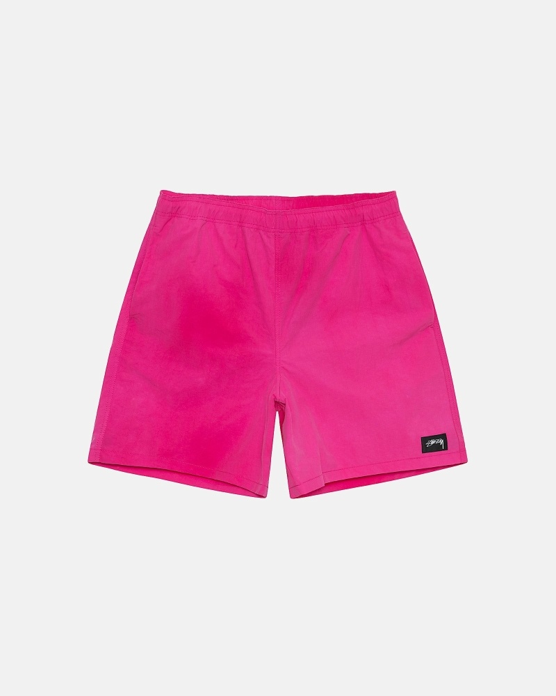 Fuchsia Men\'s Stussy Wave Dye Nylon Short Shorts | CA0000712