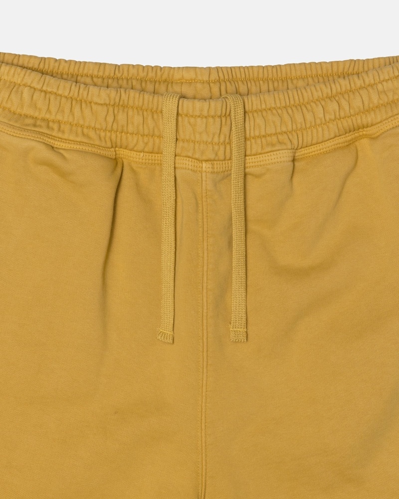 Gold Men's Stussy Pigment Dyed Fleece Pants | CA0000572