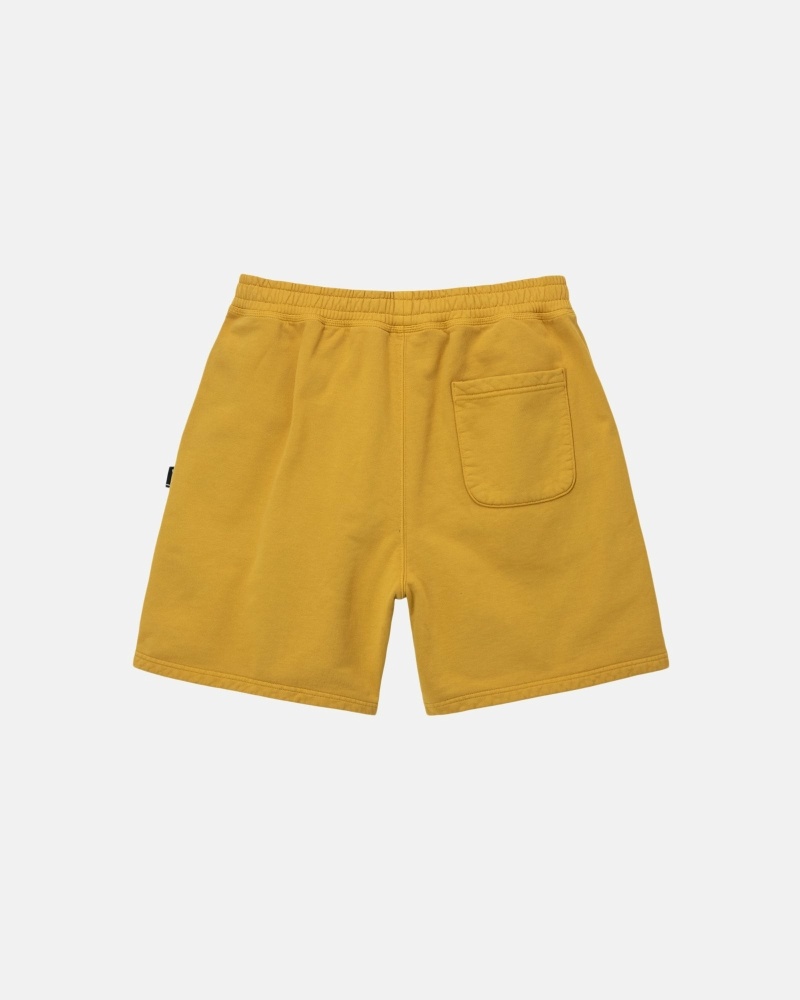 Gold Men's Stussy Pigment Dyed Shorts | CA0000667