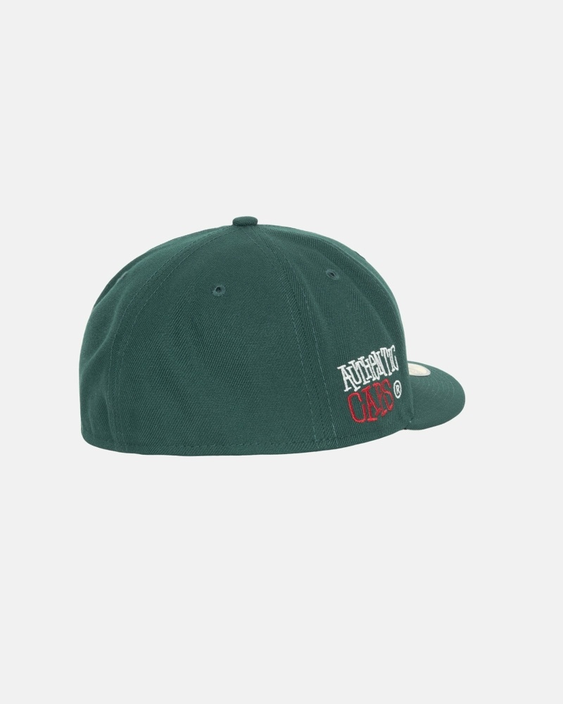 Green Men's Stussy Authentic New Era Caps | CA0000376