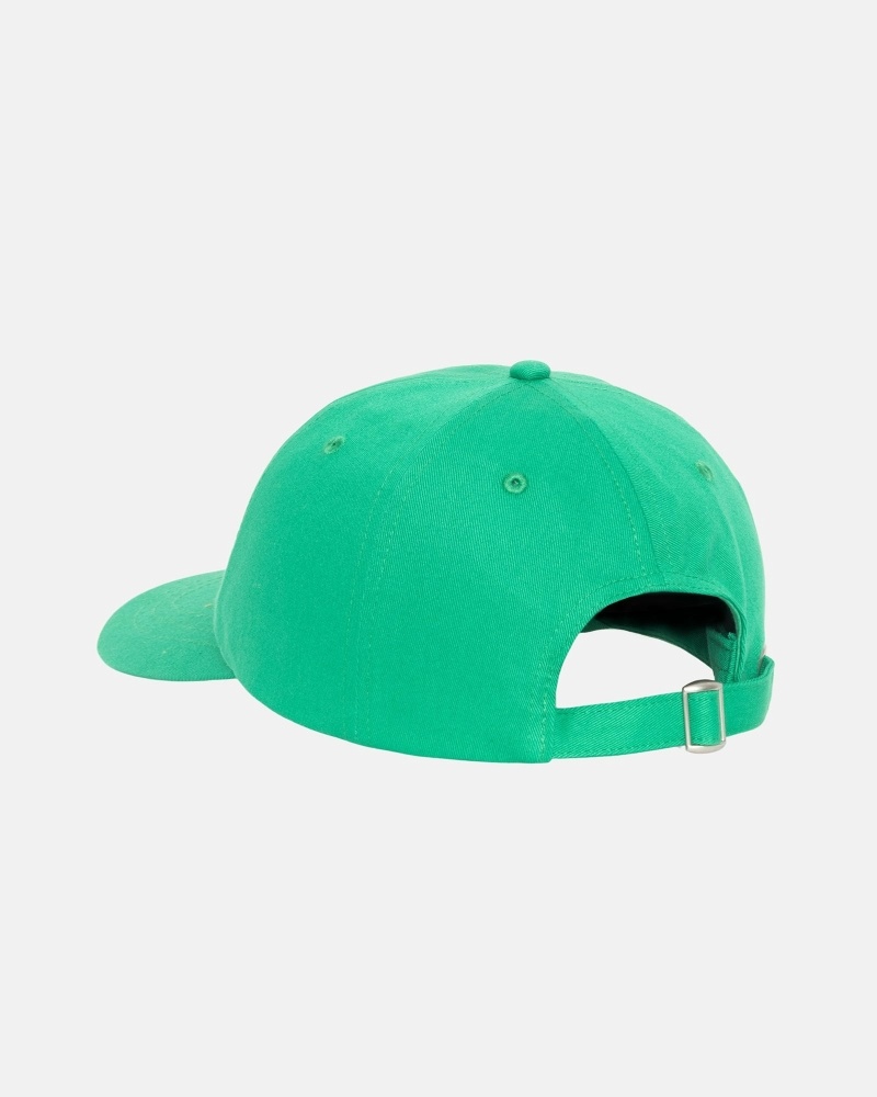 Green Men's Stussy Basic Stock Low Pro Caps | CA0000391