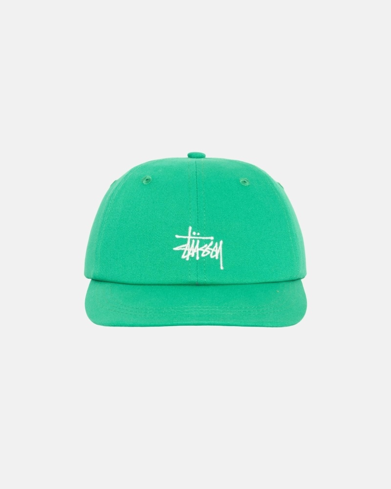 Green Men\'s Stussy Basic Stock Low Pro Caps | CA0000391