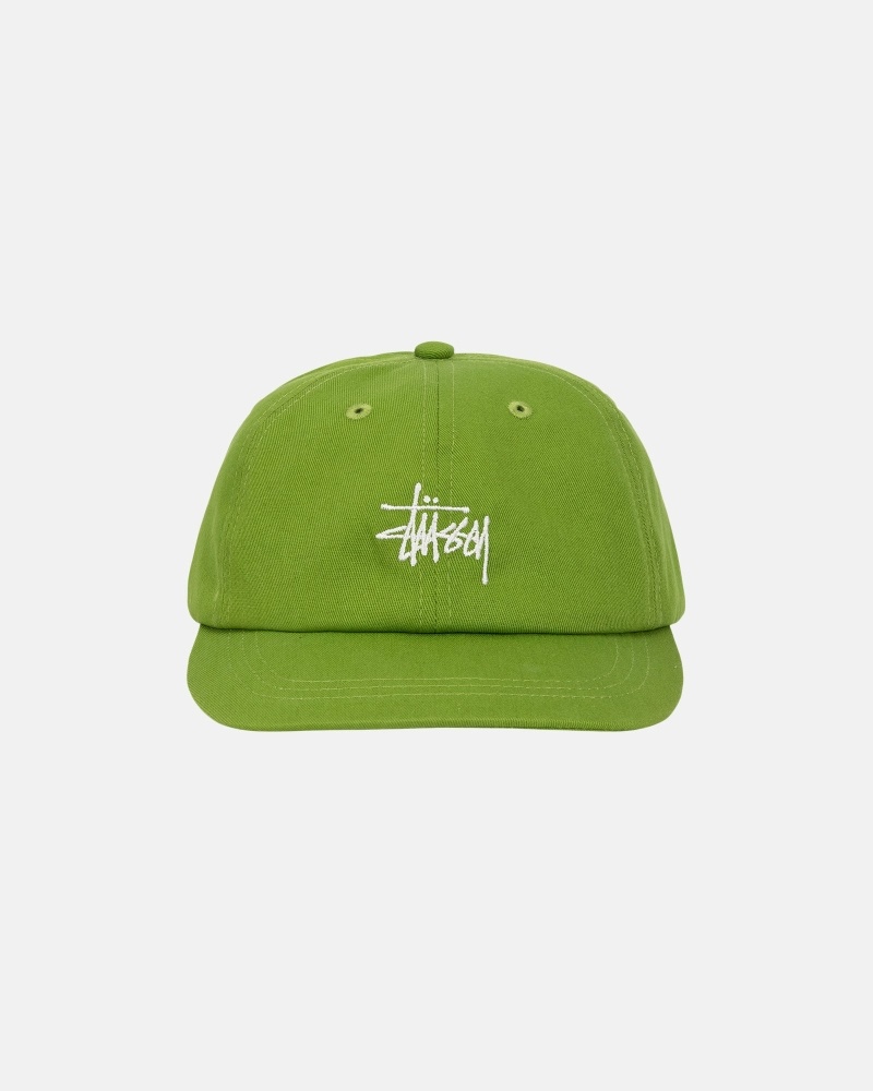 Green Men\'s Stussy Basic Stock Low Pro Caps | CA0000392