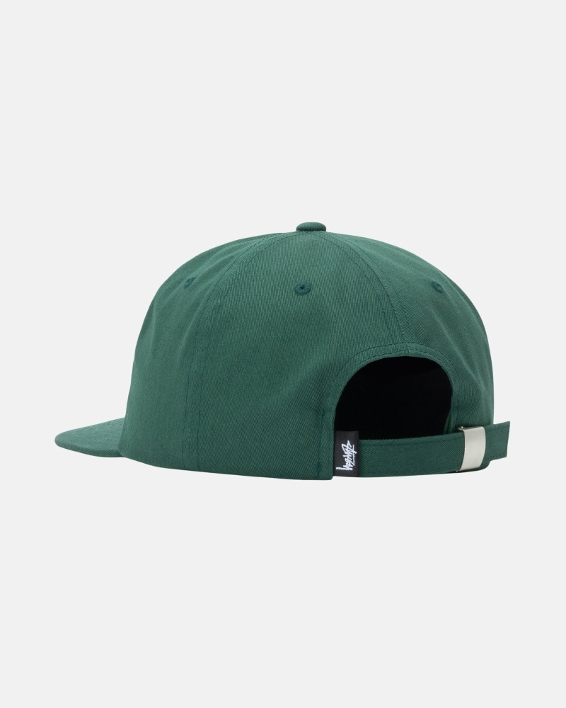 Green Men's Stussy Basic Strapback Caps | CA0000397