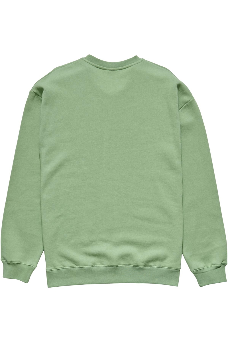 Green Men's Stussy Copyright Crown Crew Sweaters | CA0000827