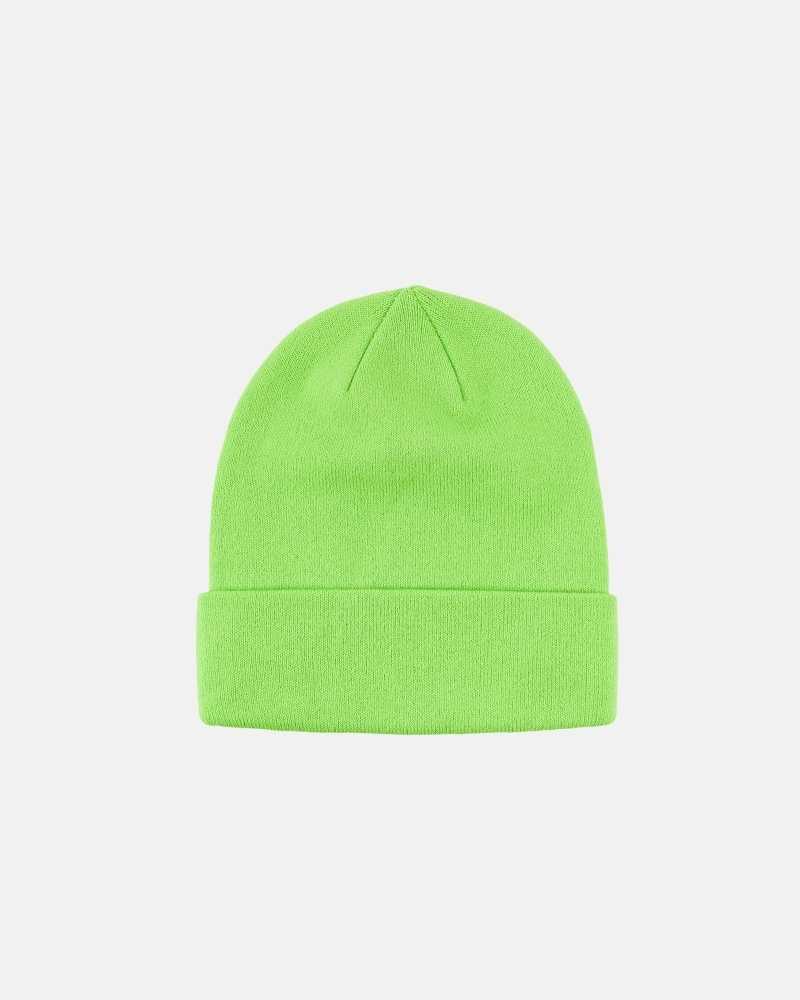 Green Men's Stussy Crown Jacquard Cuff Beanie | CA0000423