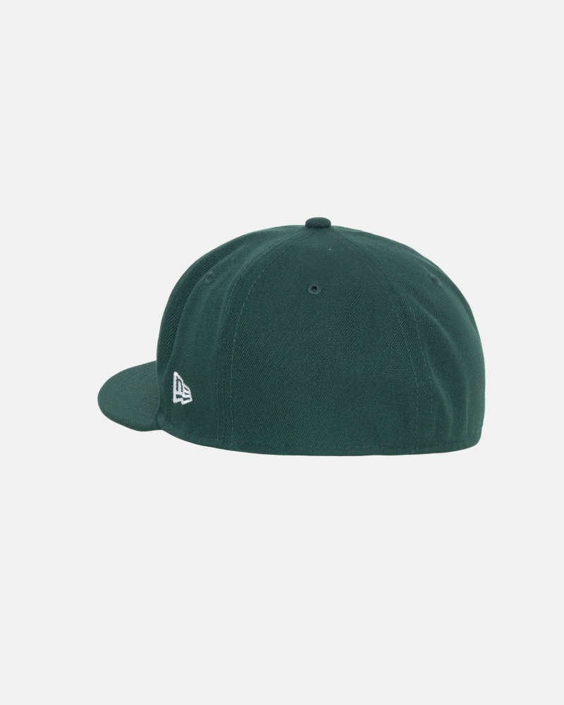 Green Men's Stussy Curly S 59Fifty New Era Caps | CA0000430