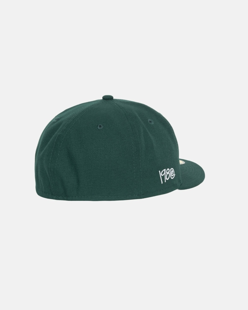 Green Men's Stussy Curly S 59Fifty New Era Caps | CA0000430