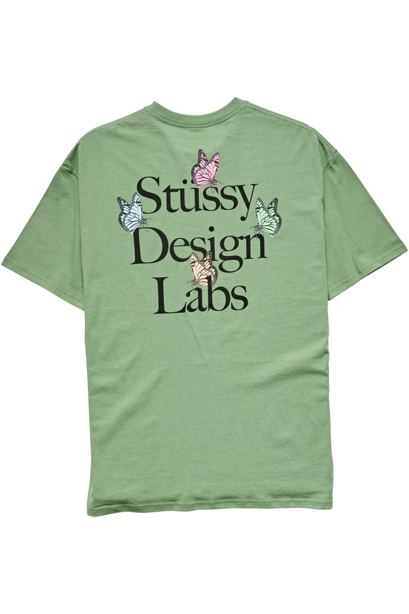 Green Men's Stussy Design Labs SS T Shirts | CA0000148