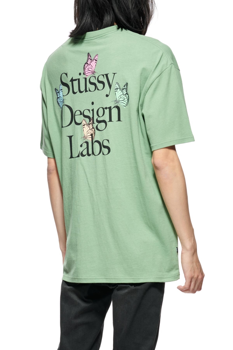 Green Men's Stussy Design Labs SS T Shirts | CA0000148