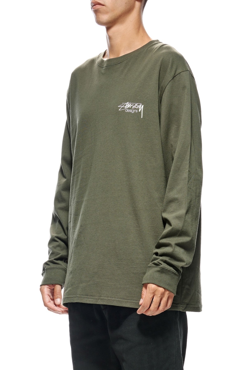 Green Men's Stussy Design Sweatshirts | CA0000915