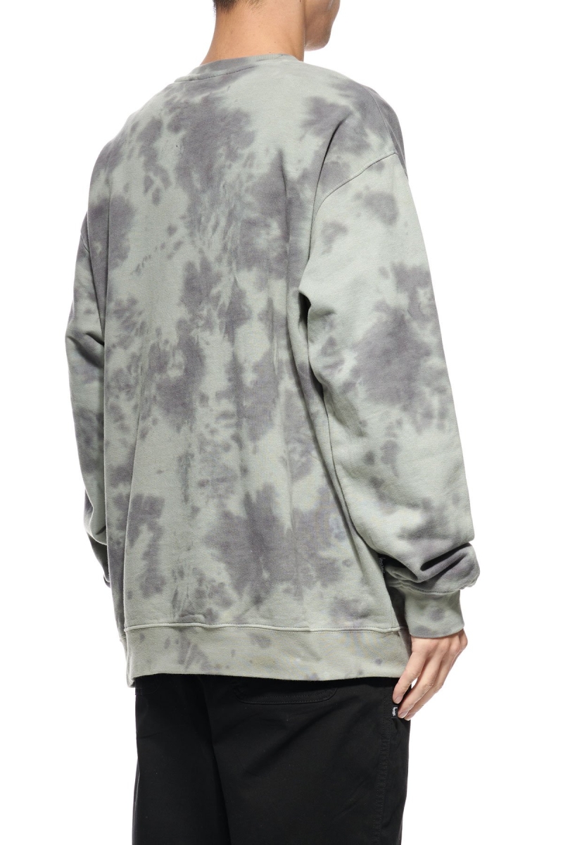 Green Men's Stussy Designs Tie Dye Crew Sweaters | CA0000834