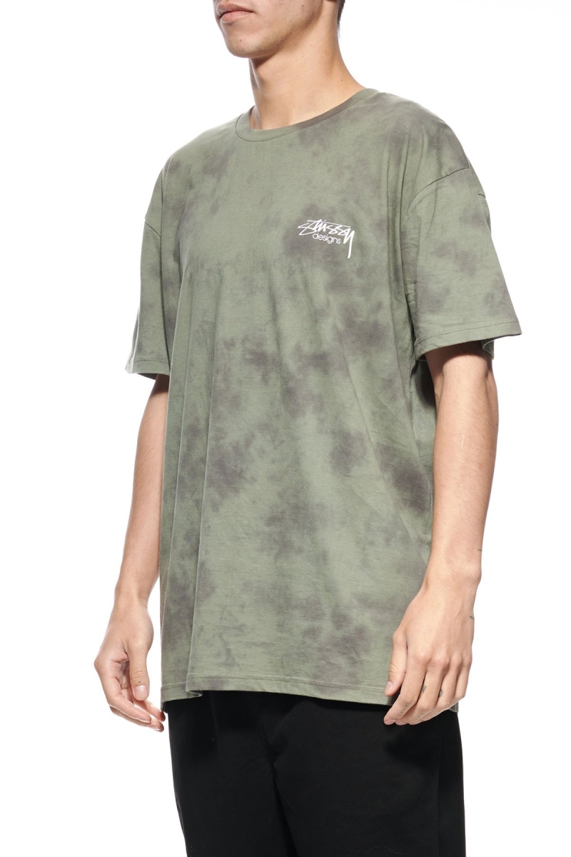 Green Men's Stussy Designs Tie Dye T Shirts | CA0000154