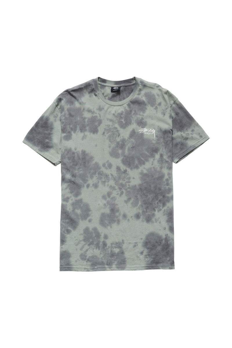 Green Men\'s Stussy Designs Tie Dye T Shirts | CA0000154