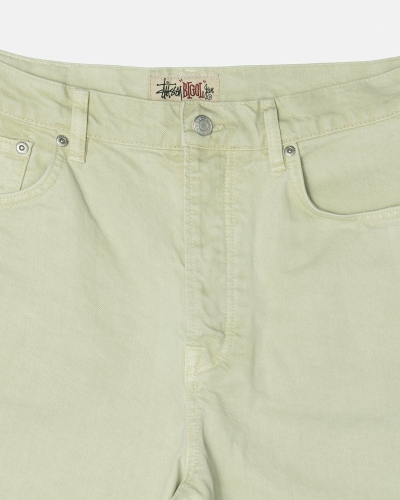 Green Men's Stussy Double Dye Big 'Ol Jeans | CA0000520